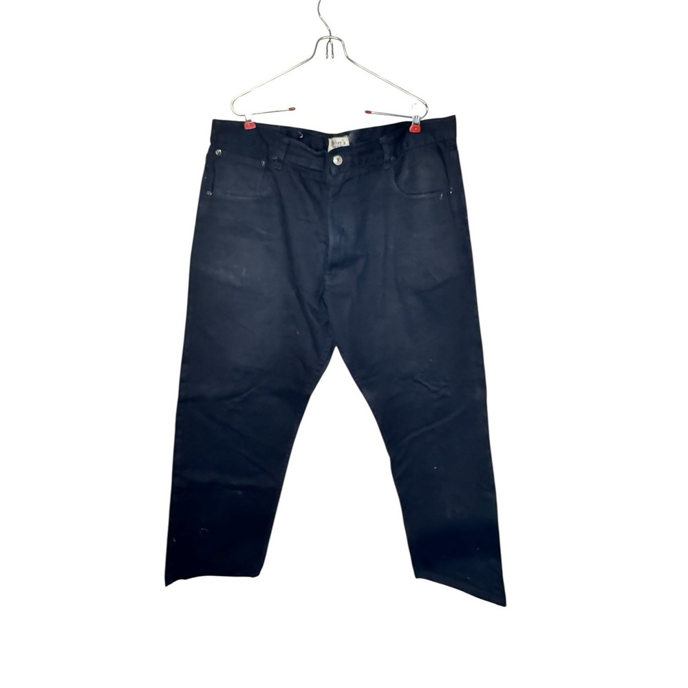 Member's Property Men's Jeans Vintage Y2K Streetwear Hip Hop Denim Black 40X30‎